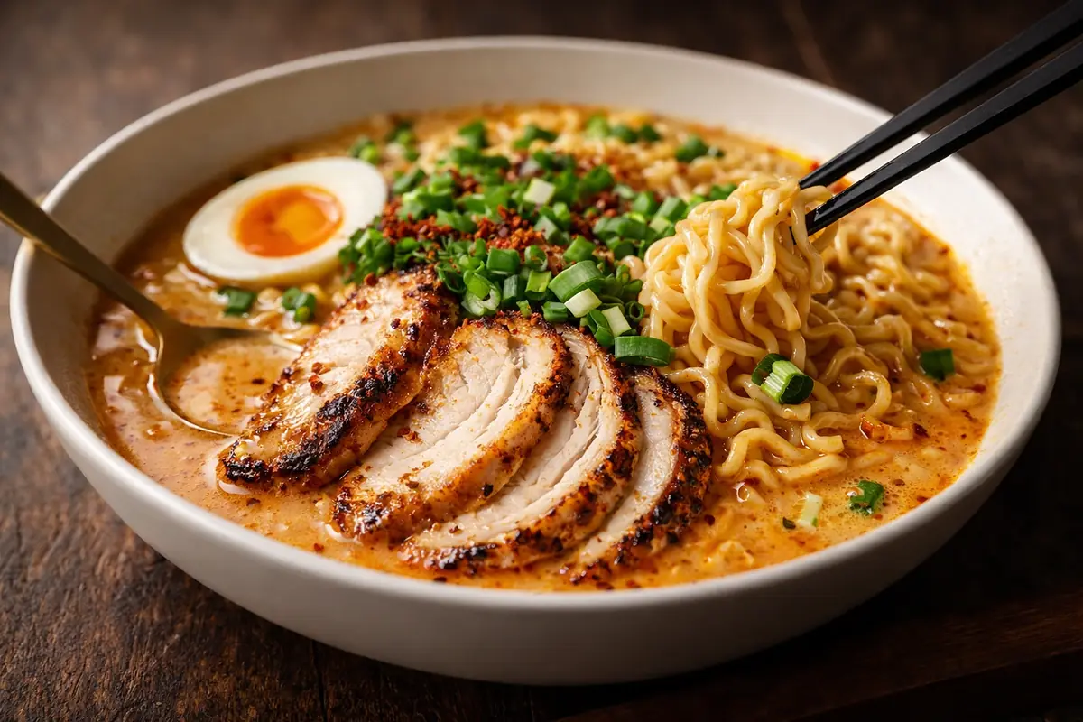 Creamy Garlic Chicken Ramen: The Ultimate Cozy Comfort Bowl