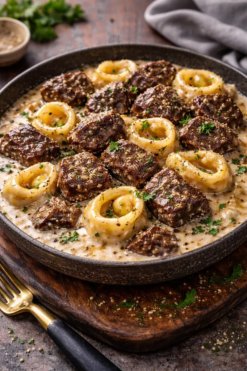the ultimate creamy garlic steak tortellini recipes for busy nights step 3