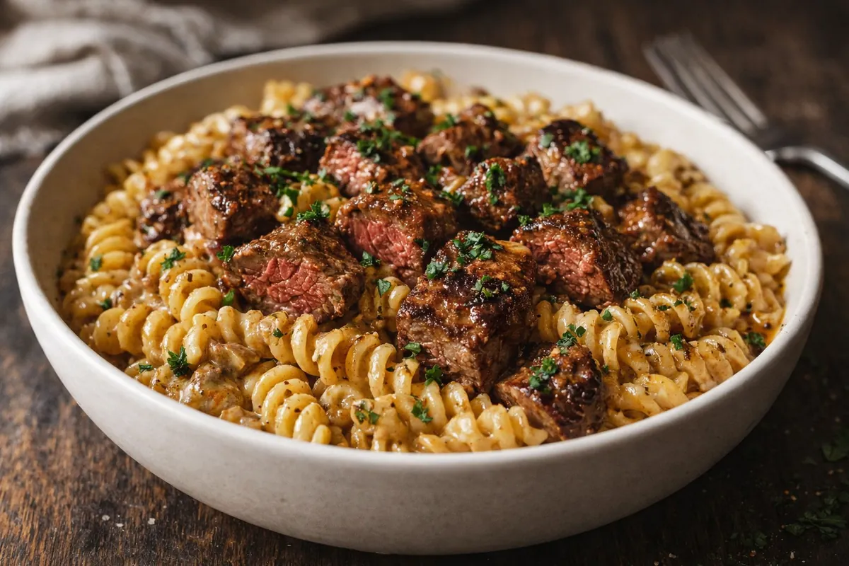 Cheesy Ground Beef Pasta with a Gourmet Herb Twist