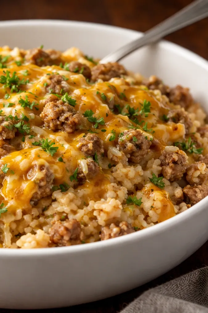 Cheesy Ground Beef Rice: The Ultimate 45-Minute Comfort Meal