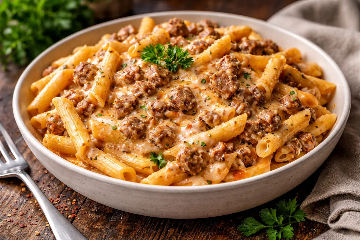 Garlic Butter Steak Bites Style Creamy Beef Pasta