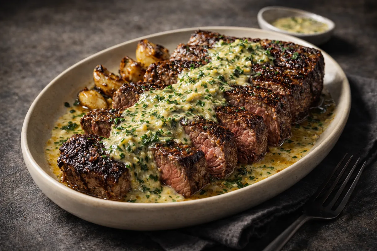 Garlic Butter Steak Parmesan with Velvety Cream Sauce