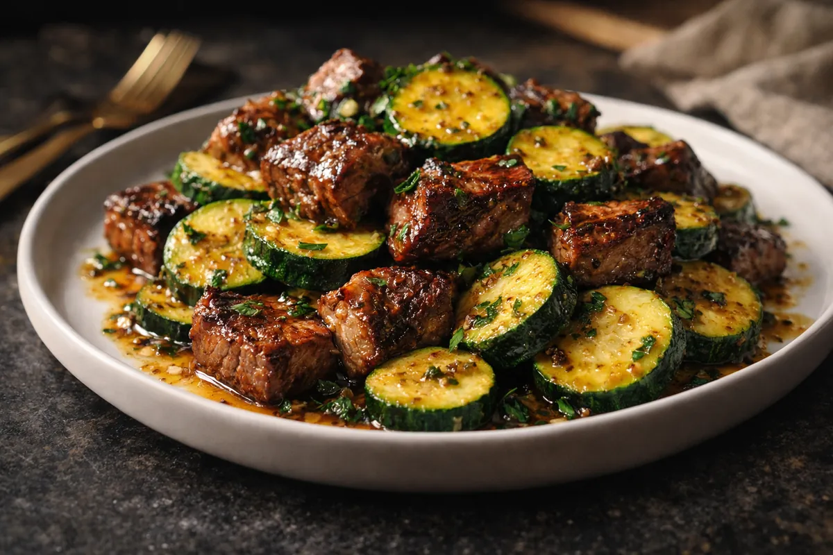 Garlic Butter Steak Zucchini: The Ultimate 15-Minute Low Carb Meal