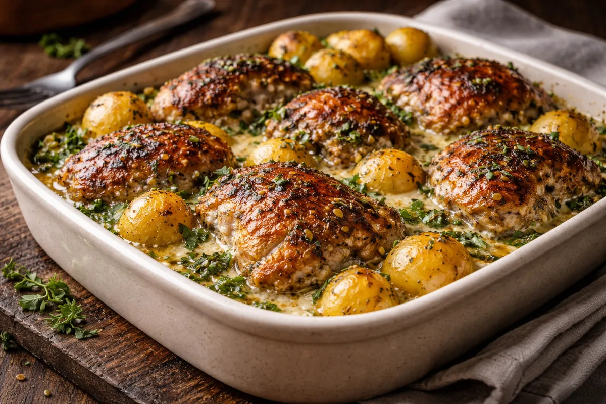 Garlic Parmesan Chicken Potatoes: The Ultimate One-Pan Comfort Meal