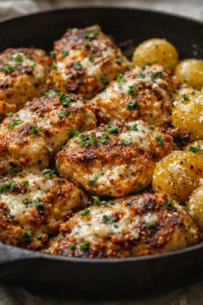 Garlic Parmesan Chicken Potatoes: The Ultimate One-Pan Comfort Meal