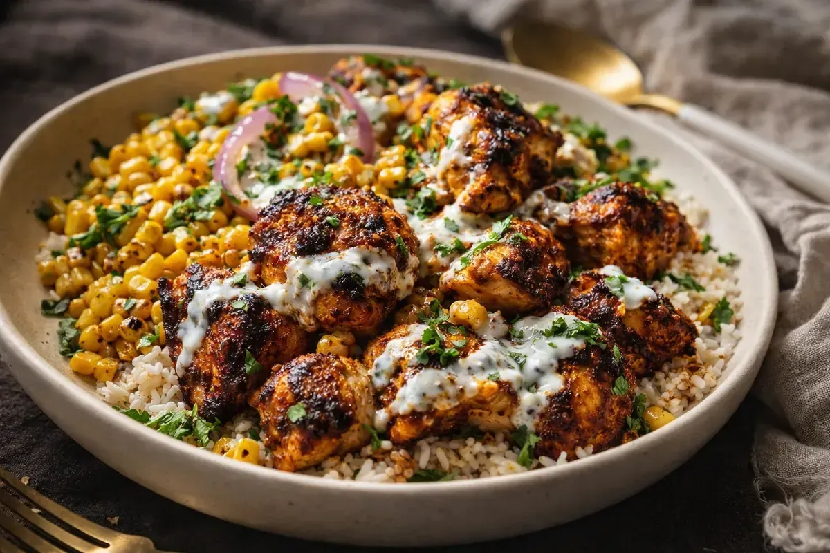 Street Corn Chicken Bowl with Zesty Lime and Cotija