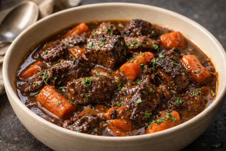 A Steaming Bowl Of Anthony Bourdain Beef Bourguignon For What To Cook