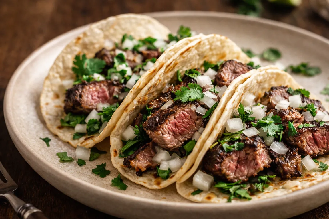 Crispy Carne Asada Street Tacos Easy Dinner Ideas A Plate Of Crispy Carne Asada Street Tacos Easy Dinner Ideas Topped