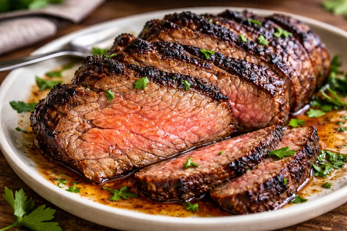 Juicy Tri Tip Roast for Family Dinner Ideas A Sliced Juicy Tri Tip Roast For Family Dinner Ideas On A