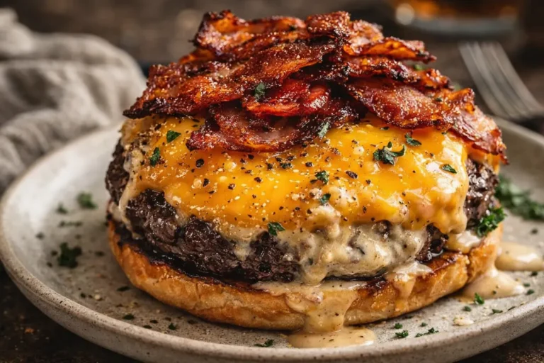 A Juicy Crack Burger Easy Dinner Ideas Gourmet Cheeseburger On A Toasted