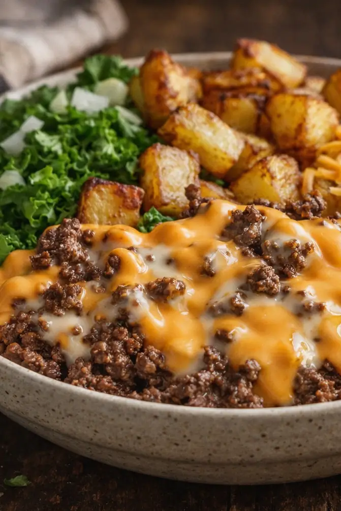Loaded Smash Burger Bowl Healthy Dinner Ideas