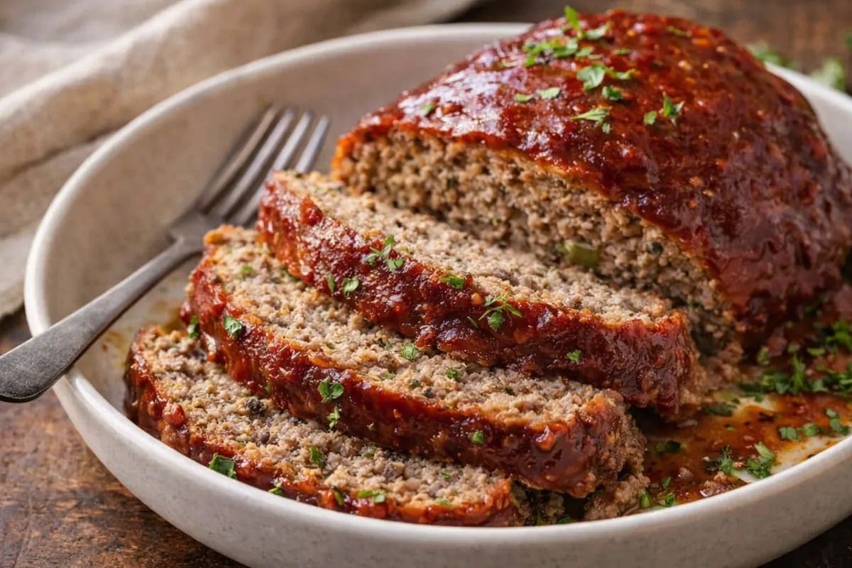 Juicy Meatloaf Dinner Ideas For Family A Sliced Portion Of Juicy Meatloaf Dinner Ideas For Family Showing The