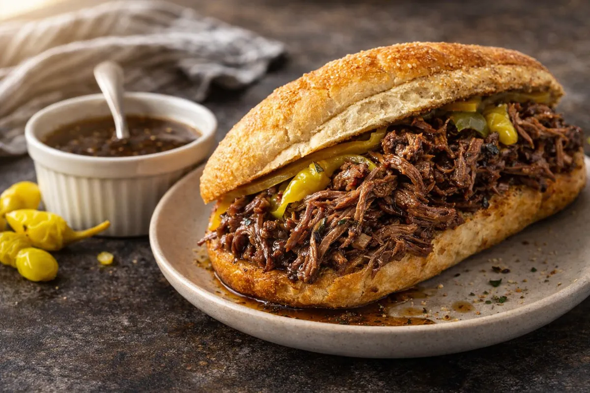 Cheesy Slow Cooker Italian Beef Sandwich Easy Dinner Ideas
