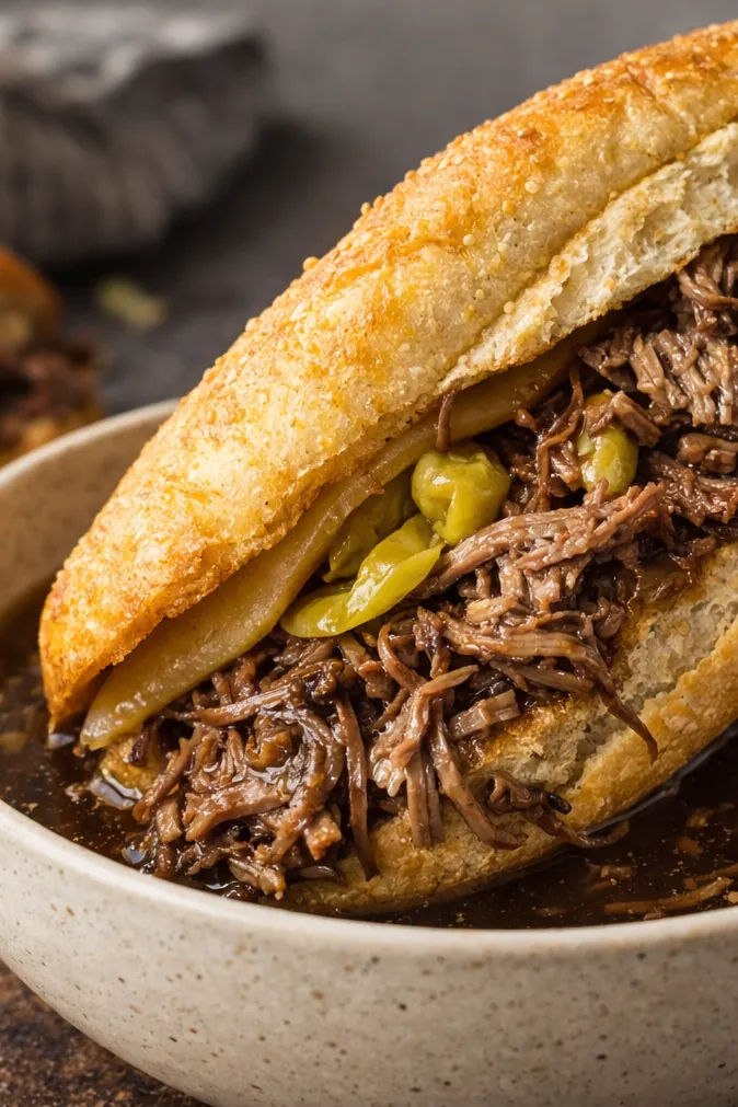 Cheesy Slow Cooker Italian Beef Sandwich Easy Dinner Ideas
