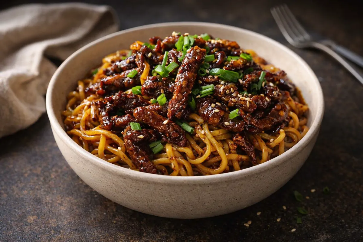 Saucy Sticky Beef Noodles Quick Dinner Ideas