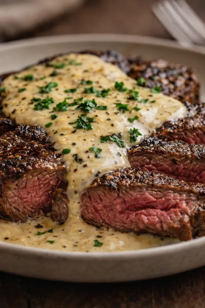 Saucy Creamy Garlic Steak Quick Dinner Ideas