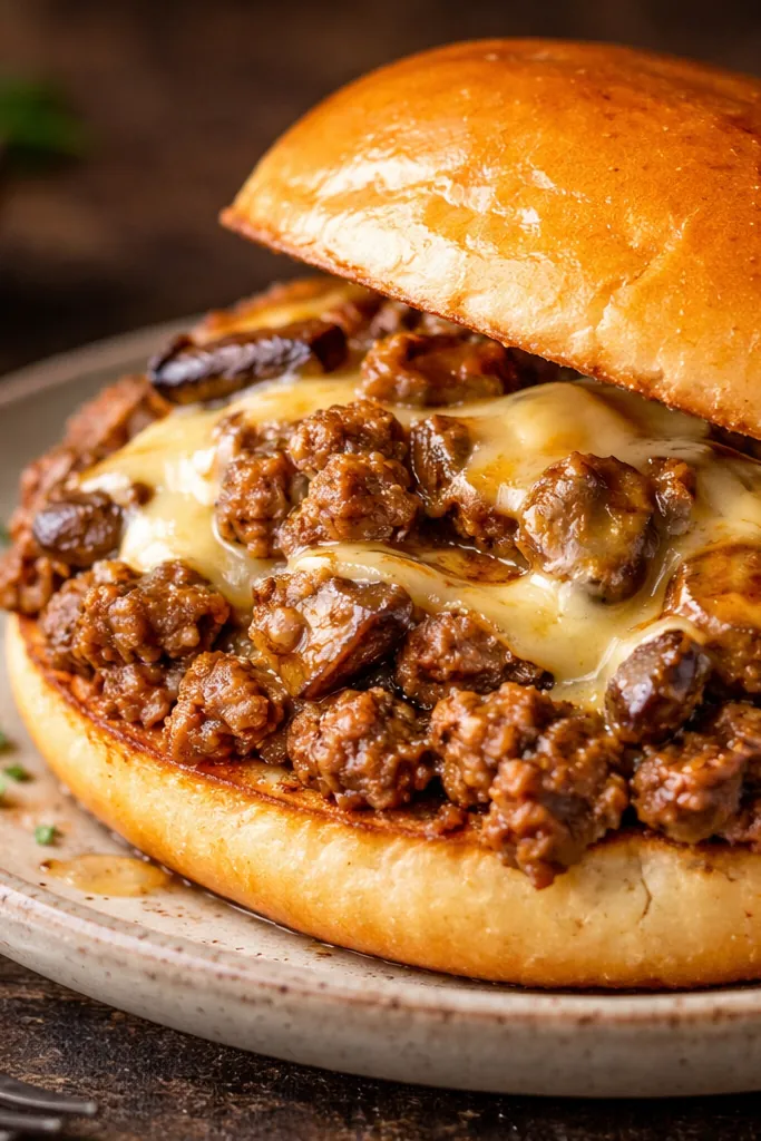 Saucy Philly Cheesesteak Sloppy Joes Easy Dinner Ideas