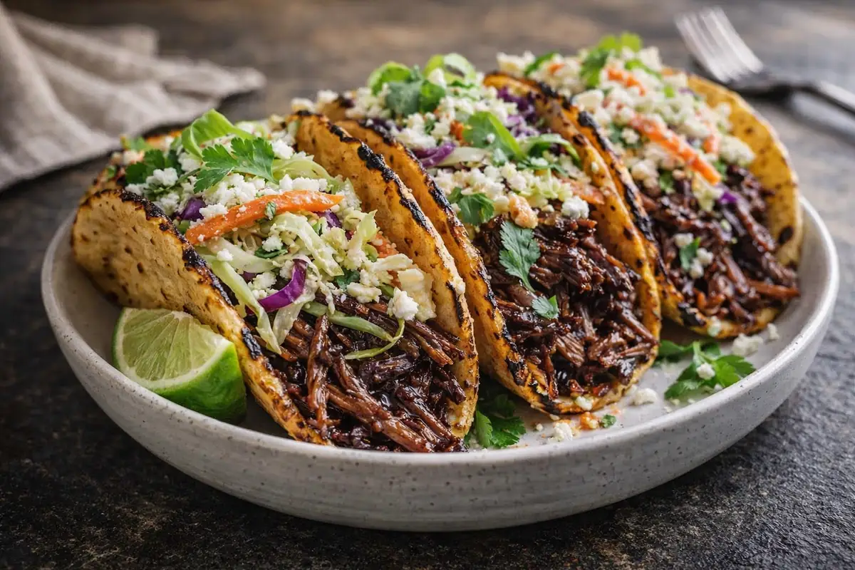Crispy Slow Cooker Korean Beef Tacos Easy Dinner Ideas