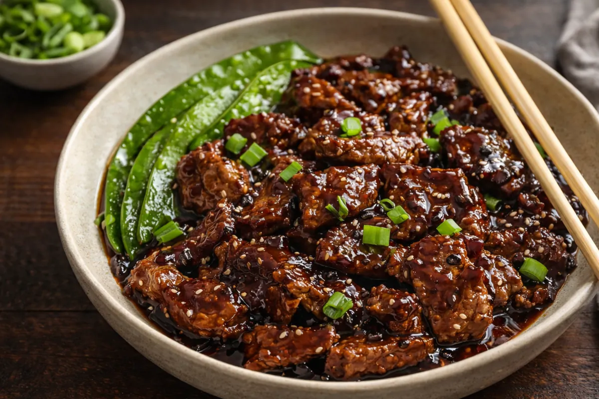 Saucy Beef Teriyaki Quick Dinner Ideas A Bowl Of Saucy Beef Teriyaki Quick Dinner Ideas Served Over White