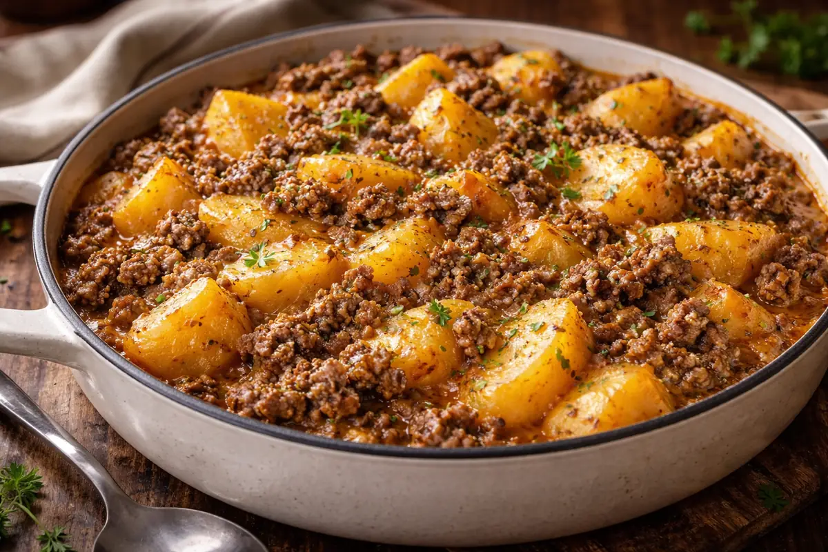 Saucy Beef Potato Skillet Quick Dinner Ideas