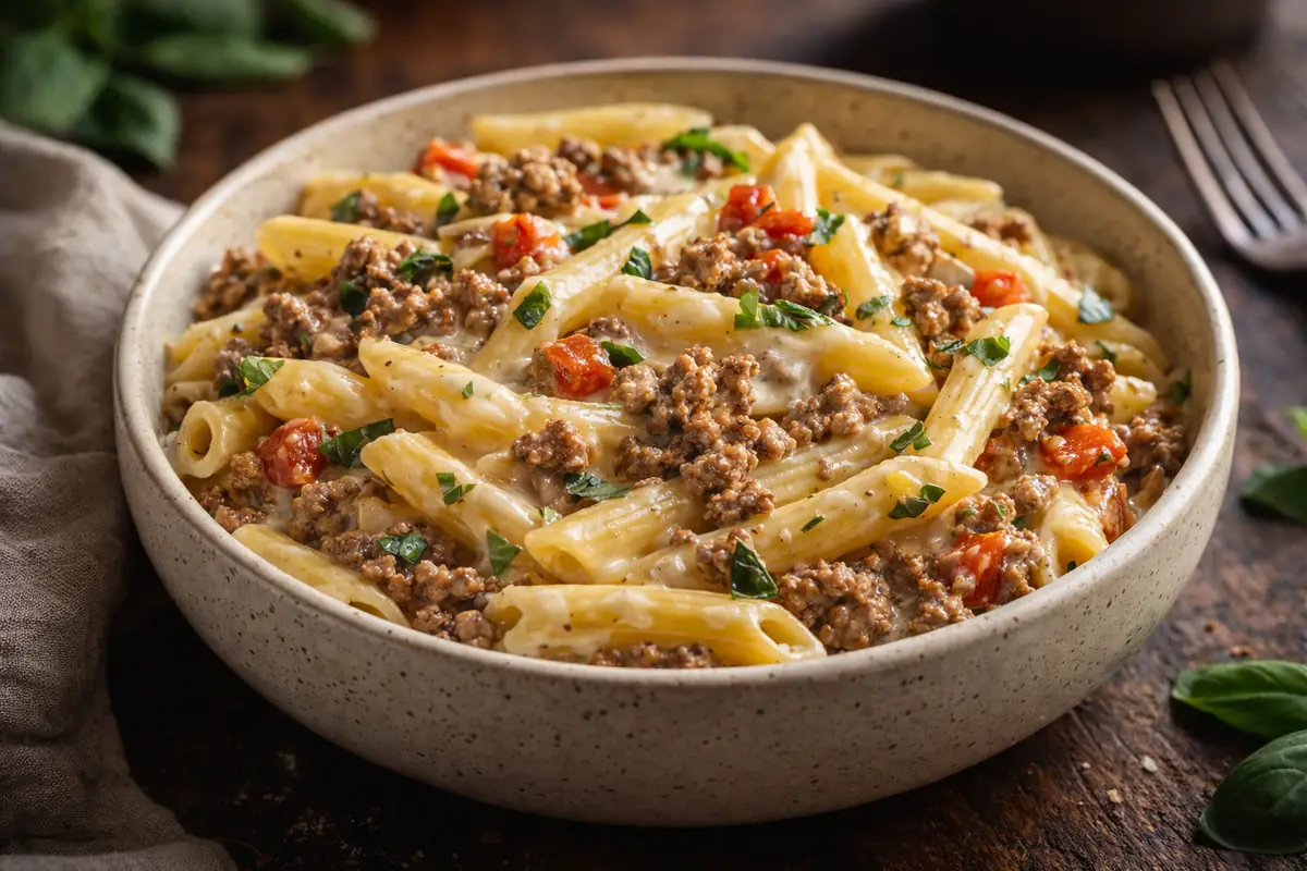 Creamy Rotel Ground Beef Pasta Easy Dinner Ideas