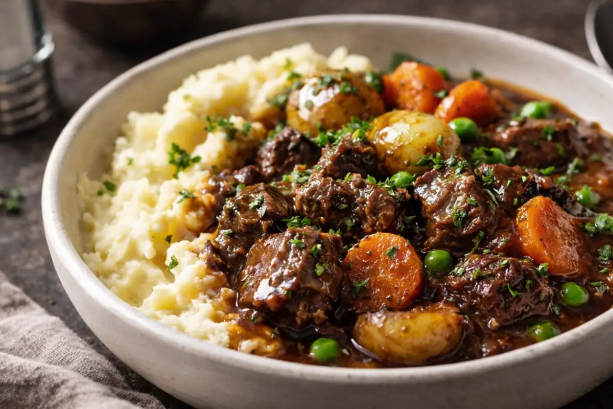 Tender Guinness Beef Stew for Hearty Supper Ideas A Bowl Of Tender Guinness Beef Stew For Hearty Supper Ideas Served