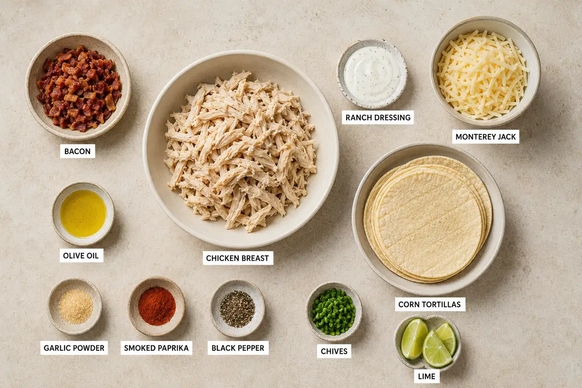 Crispy Baked Chicken Bacon Ranch Tacos for Busy Weeknights