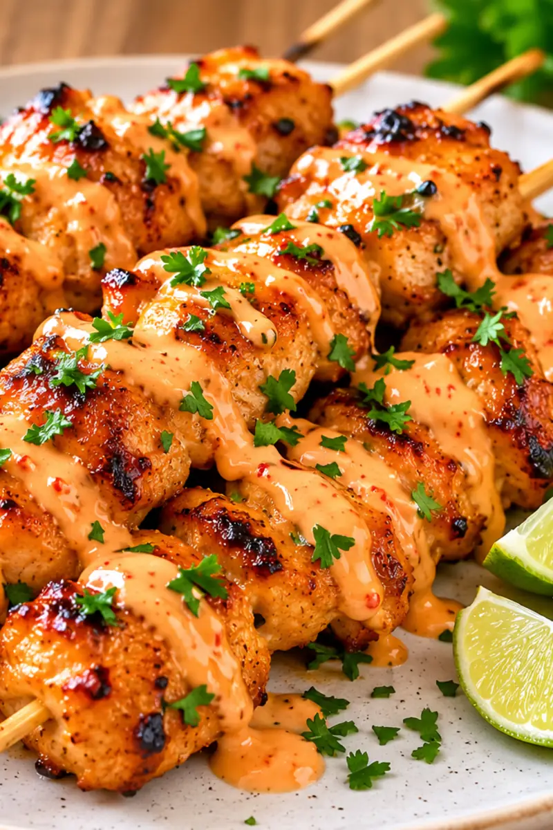 Bang Bang Chicken Skewers for Easy Dinners