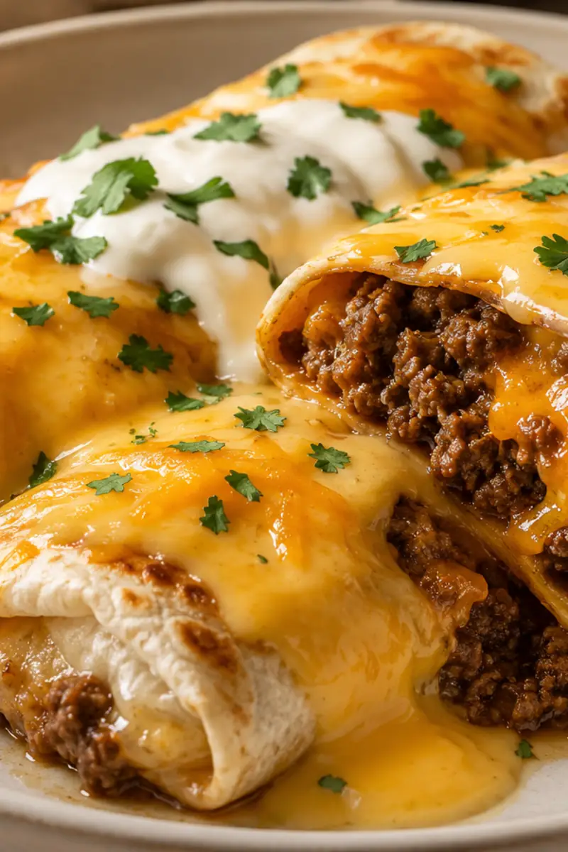 Cheesy Beef Burritos for Easy Dinners