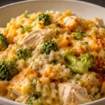 Cheesy Broccoli Chicken and Rice Casserole for Busy Weeknights Golden-Topped Cheesy Broccoli Chicken And Rice Casserole For Busy Weeknights In A