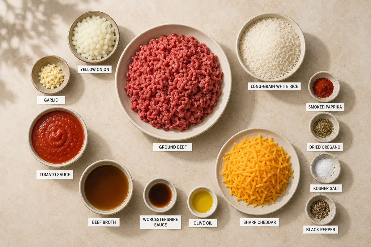Cheesy Ground Beef and Rice Casserole for Busy Weeknights