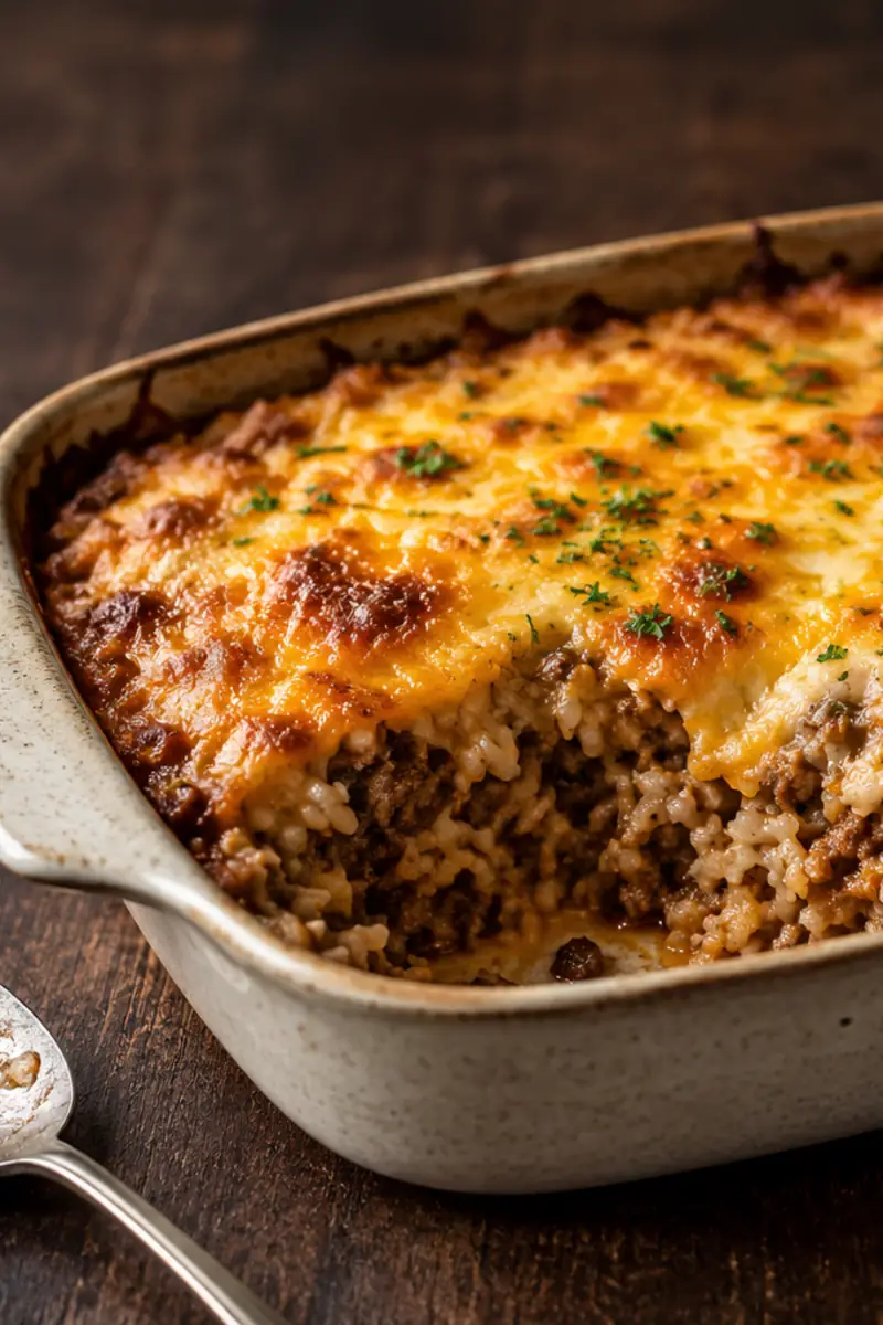 Cheesy Ground Beef and Rice Casserole for Busy Weeknights