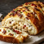 Crispy Chicken Bacon Ranch Stuffed Bread for Easy Dinners Crispy Chicken Bacon Ranch Stuffed Bread For Easy Dinners Sliced On A