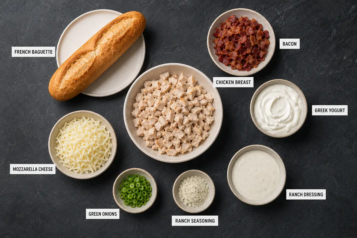 Crispy Chicken Bacon Ranch Stuffed Bread for Easy Dinners