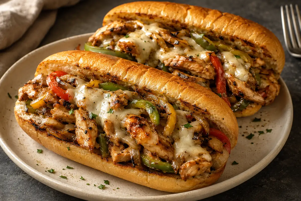 Cheesy Chicken Philly Cheese Steaks for Busy Weeknights Cheesy Chicken Philly Cheese Steaks For Busy Weeknights With Browned Chicken And