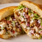 Loaded Chopped Chicken Bacon Ranch Sandwich for Easy Dinners Loaded Chopped Chicken Bacon Ranch Sandwich For Easy Dinners With Chopped Chicken,