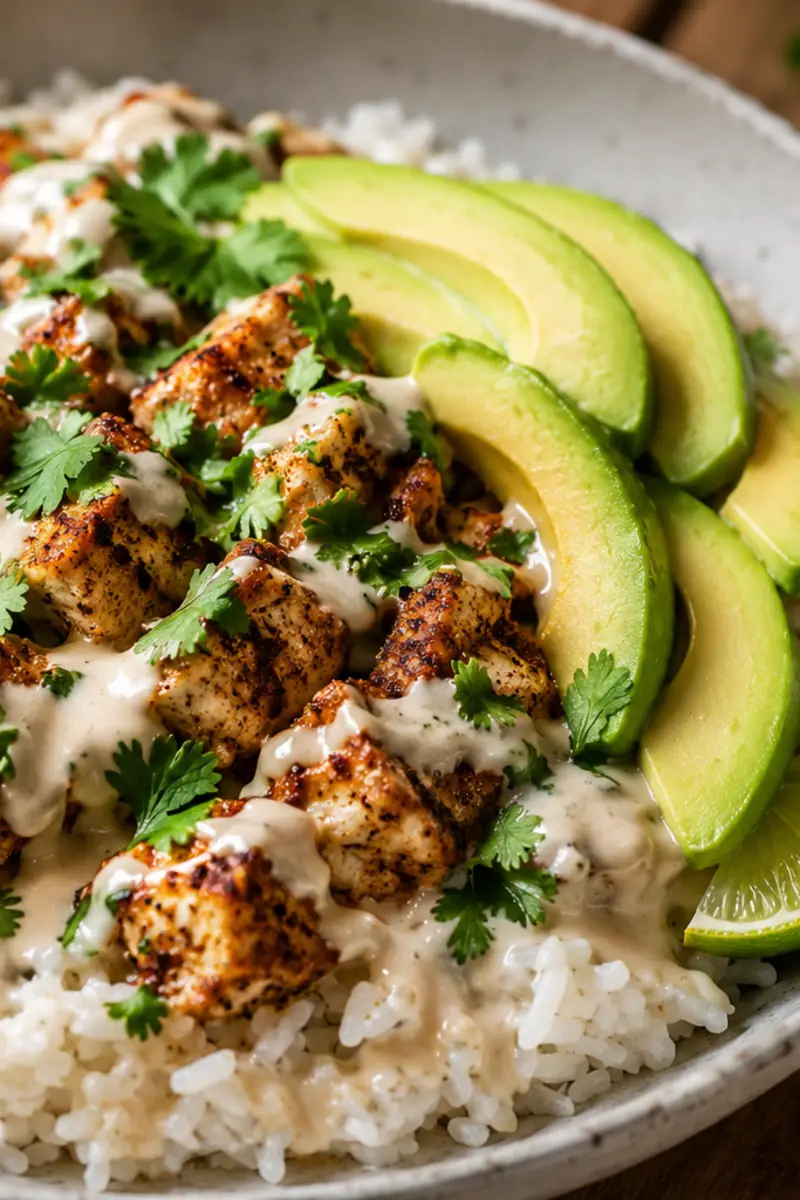 Loaded Coconut Chicken Rice Bowl for Easy Dinners