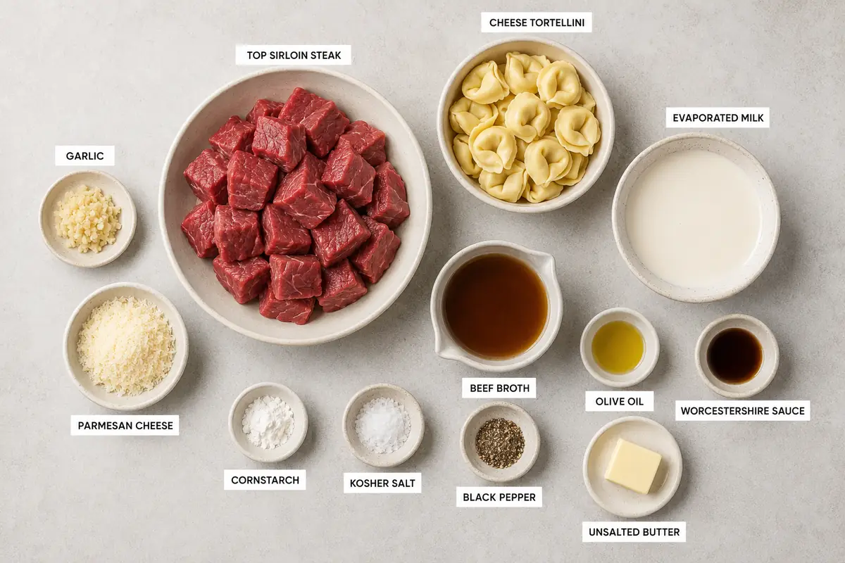 Creamy Cracked Garlic Steak Tortellini in Creamhouse Sauce Weeknight Win