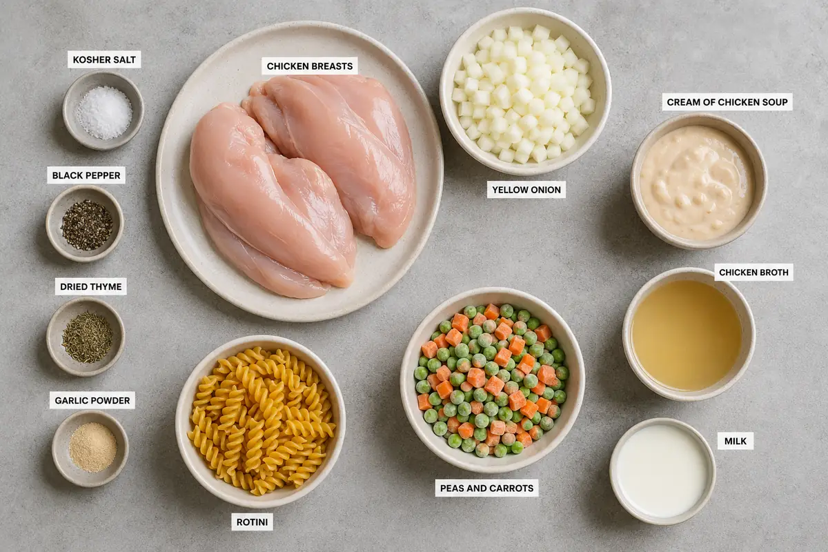 Creamy Crock Pot Chicken Pot Pie Pasta for Busy Weeknights