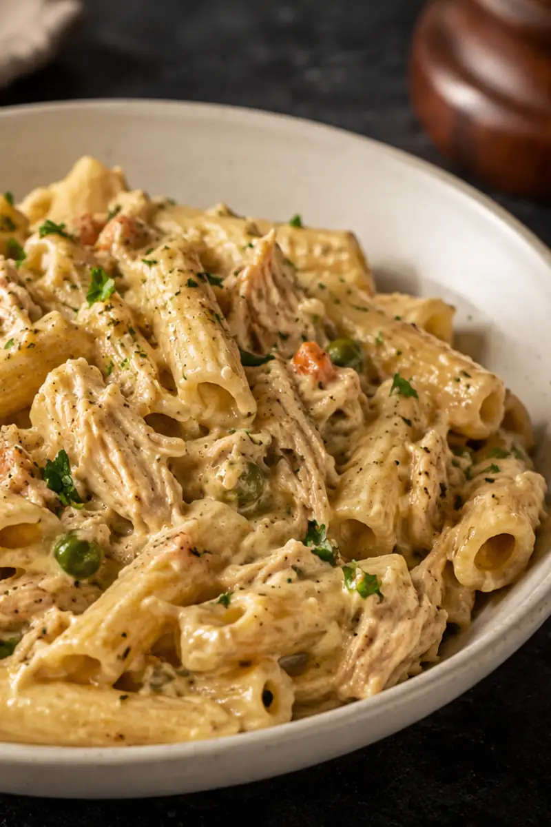 Creamy Crock Pot Chicken Pot Pie Pasta for Busy Weeknights