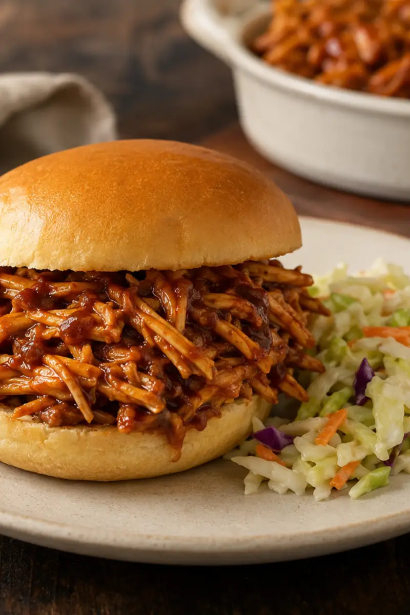 Tender Crockpot BBQ Pulled Chicken for Busy Weeknights