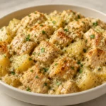 Creamy Crockpot Garlic Parmesan Chicken and Potatoes for Meal Prep Creamy Crockpot Garlic Parmesan Chicken And Potatoes For Meal Prep In A