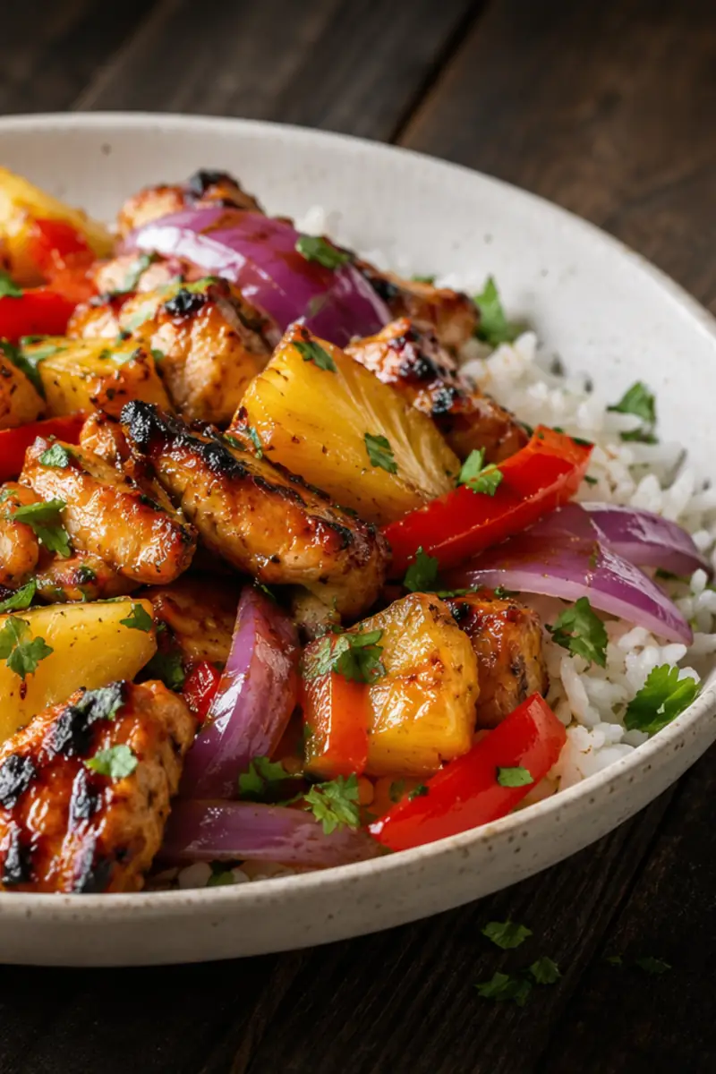 Sticky Hawaiian Chicken Sheet Pan for Busy Weeknights