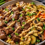 Loaded Hibachi Steak Bowls for Easy Dinners Loaded Hibachi Steak Bowls For Easy Dinners With Seared Steak And Vegetables