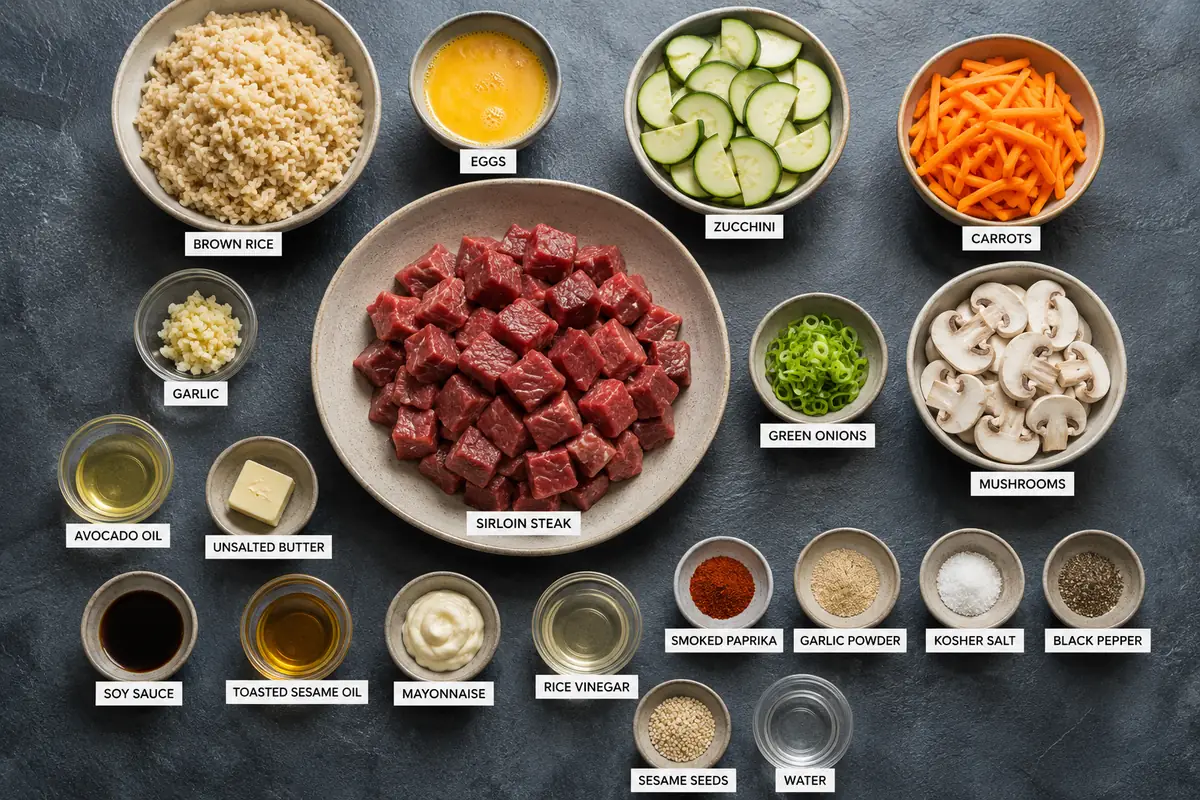 Loaded Hibachi Steak Bowls for Easy Dinners
