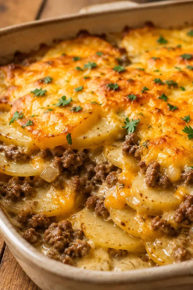 Cheesy Hobo Casserole with Ground Beef for Easy Dinners