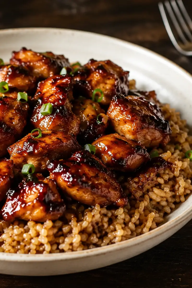 Sticky Honey BBQ Chicken and Rice for Busy Weeknights