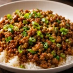 Saucy Honey Garlic Ground Turkey For Easy Dinners Over White Rice With