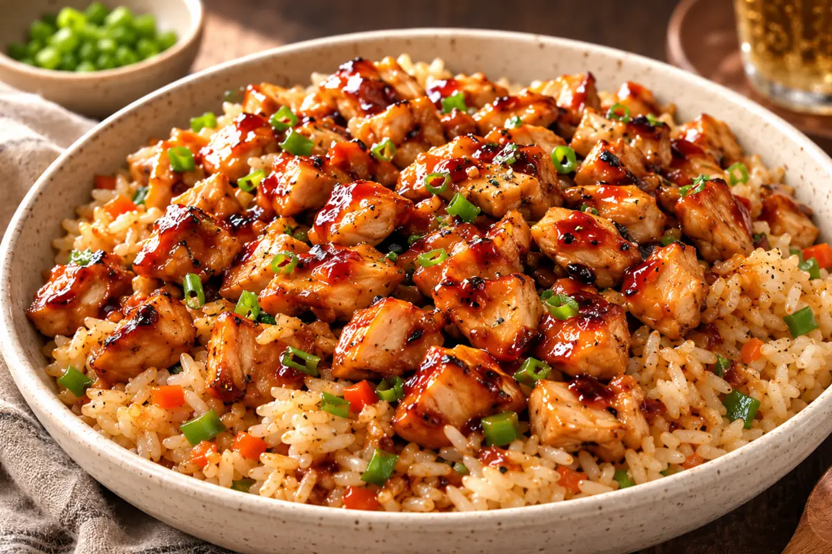 Sticky One Pan Honey BBQ Chicken Rice Weeknight Win Sticky One Pan Honey BBQ Chicken Rice Weeknight Win In A Glossy