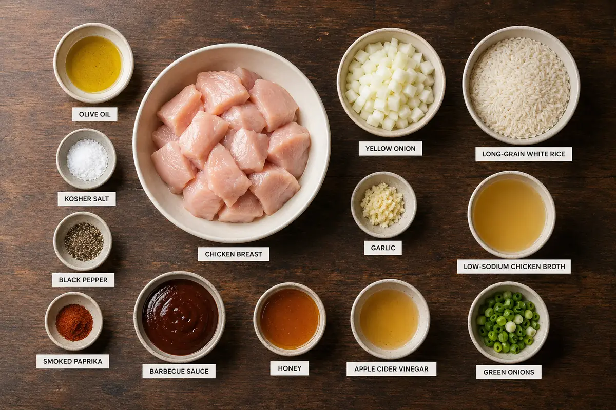 Sticky One Pan Honey BBQ Chicken Rice Weeknight Win